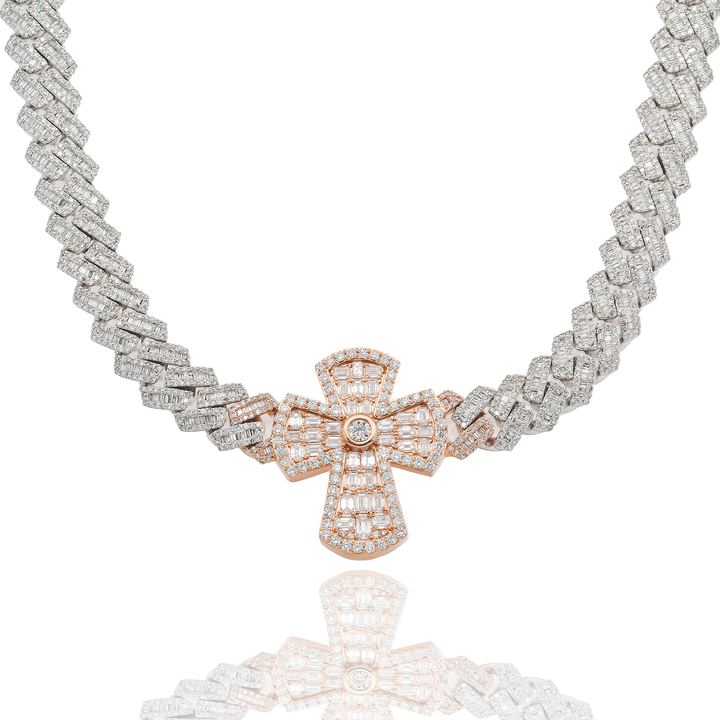 BAGUETTE CUBAN CROSS CHAIN - View 2