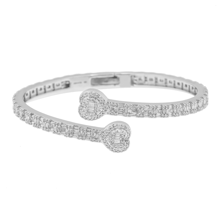 DIAMOND HEART BANGLE - View 2