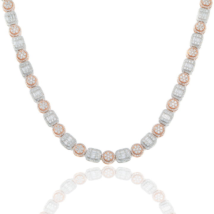 DIAMOND TWO TONE NECKLACE - View 2