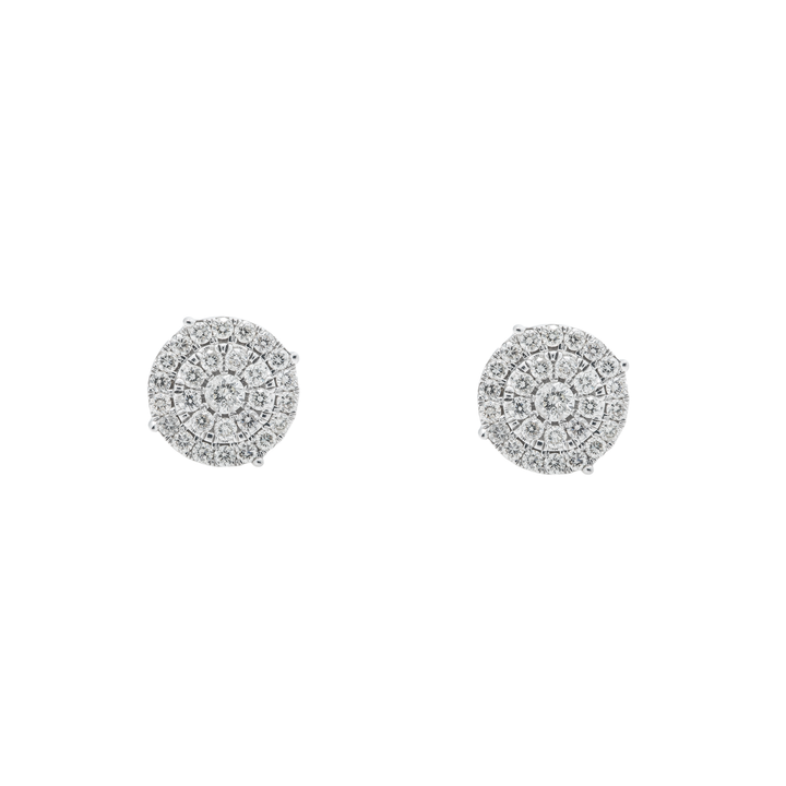 DIAMOND CLUSTER EARRINGS - View 2