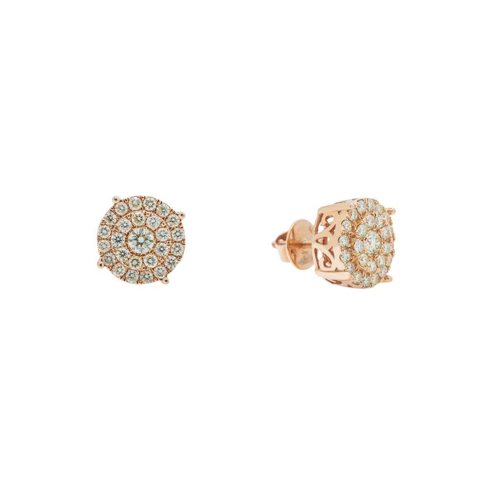 Pendientes de racimo de diamantes