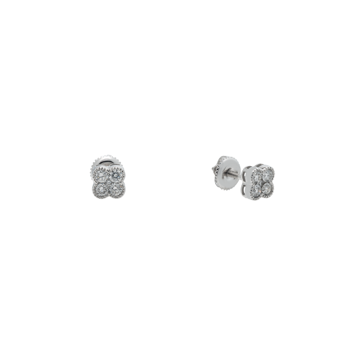 DIAMOND CLOVER EARRINGS - View 2