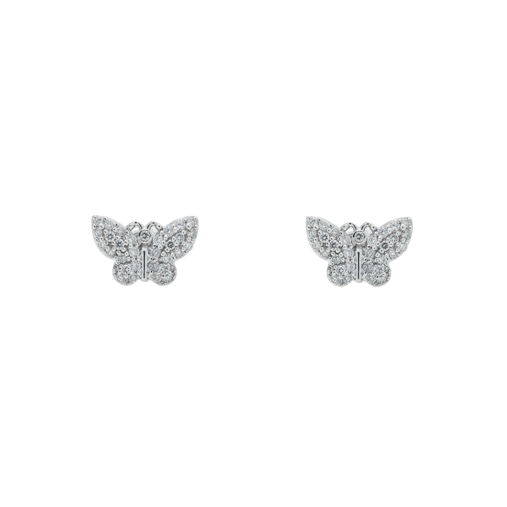 DIAMOND BUTTERFLY EARRINGS - View 2