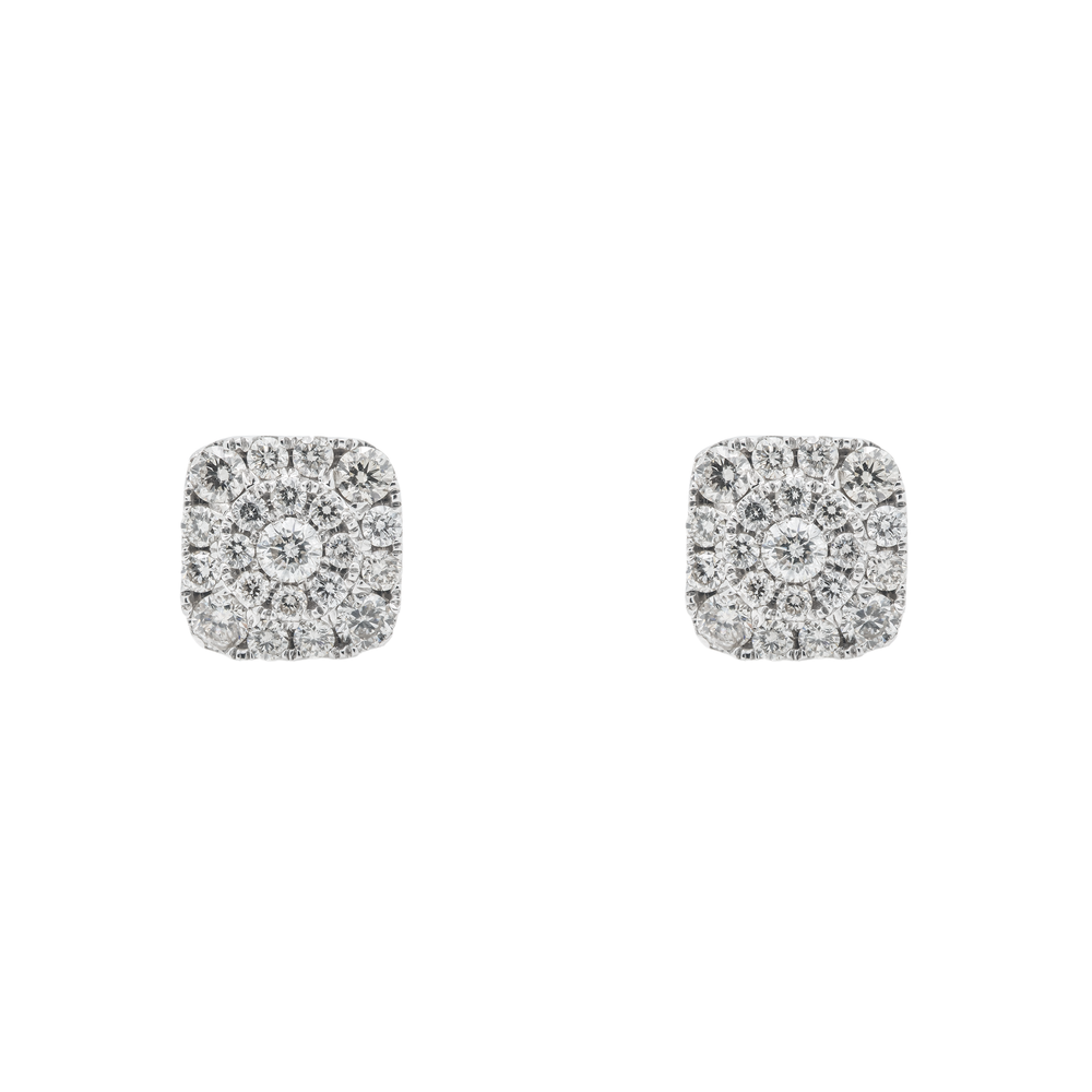 DIAMOND SQUARE EARRINGS - View 2