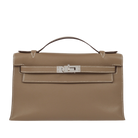 Hermès Kelly Mini Pochette Clutch Swift Calfskin Etoupe Palladium Hardware