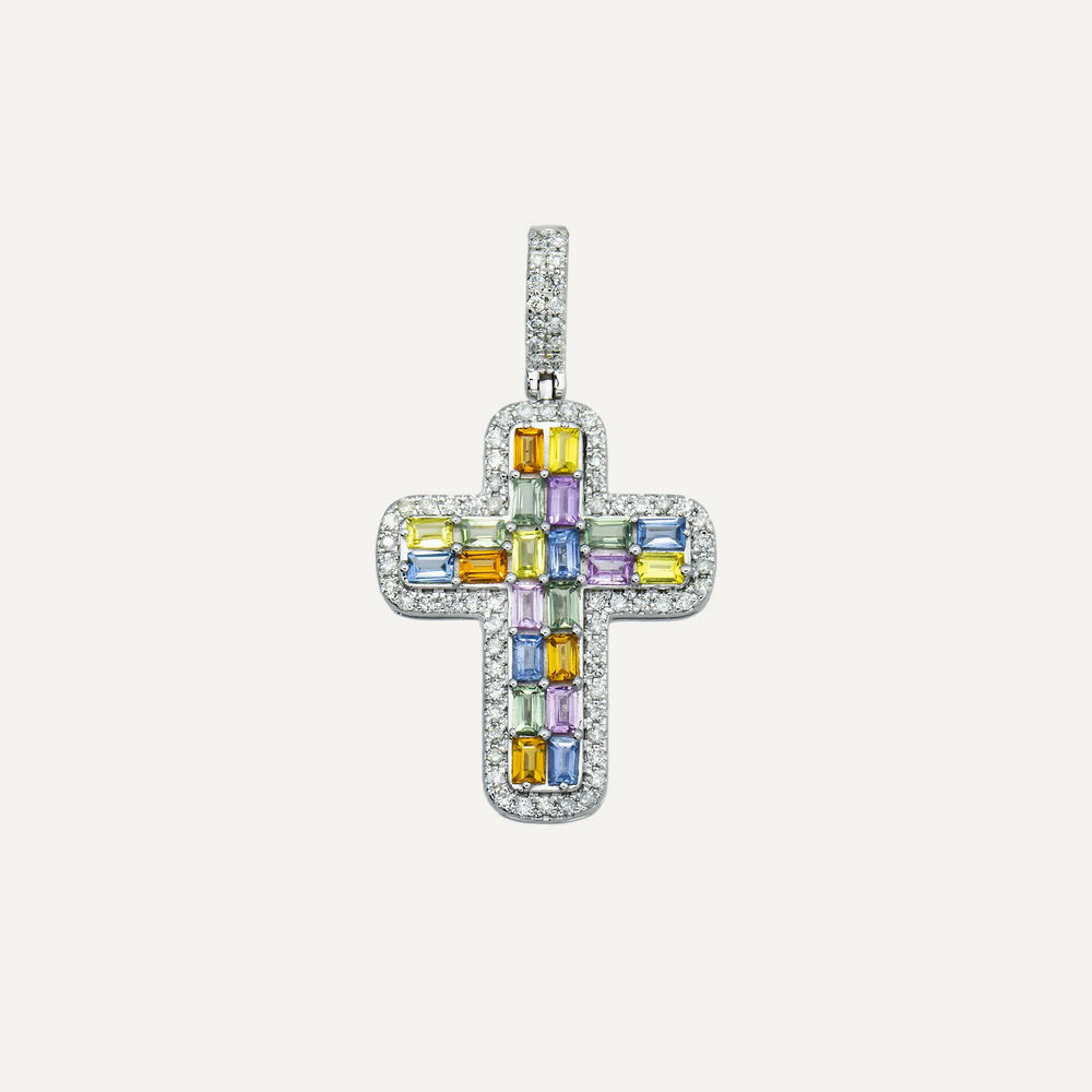 COLORED GEM STONE PENDANT - View 3