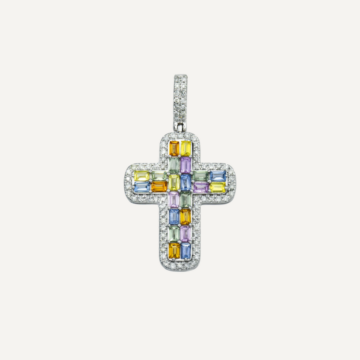 COLORED GEM STONE PENDANT - View 3