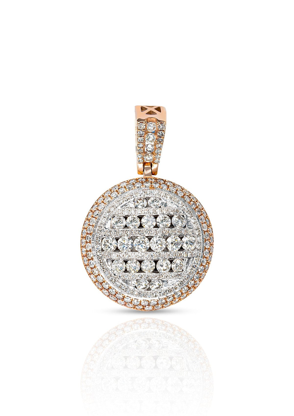 Colgante redondo de diamante