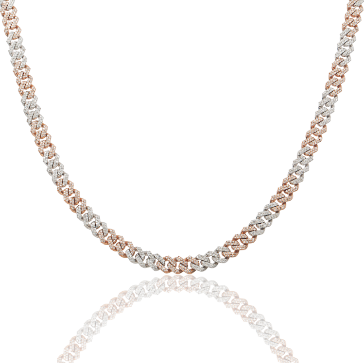 Cadena Cubana Eslabón Mini Diamante