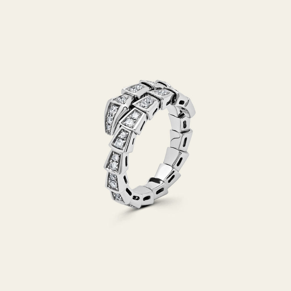 Anillo BVLGARI Serpenti Viper de oro blanco y diamantes 354708