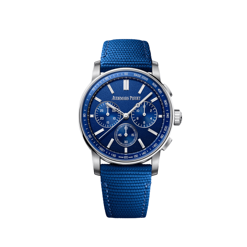 Audemars Piguet Code 11.59 Selfwinding Chronograph 26439NB.OO.A346KB.01 Blue Ceramic White Gold Tuscany Blue Diamond Dial (2025) - View 2