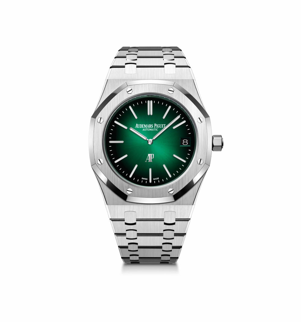 Audemars Piguet Royal Oak 16202PT.OO.1240PT.01 'Jumbo' Extra-Thin '50th Anniversary' Green Dial - View 2