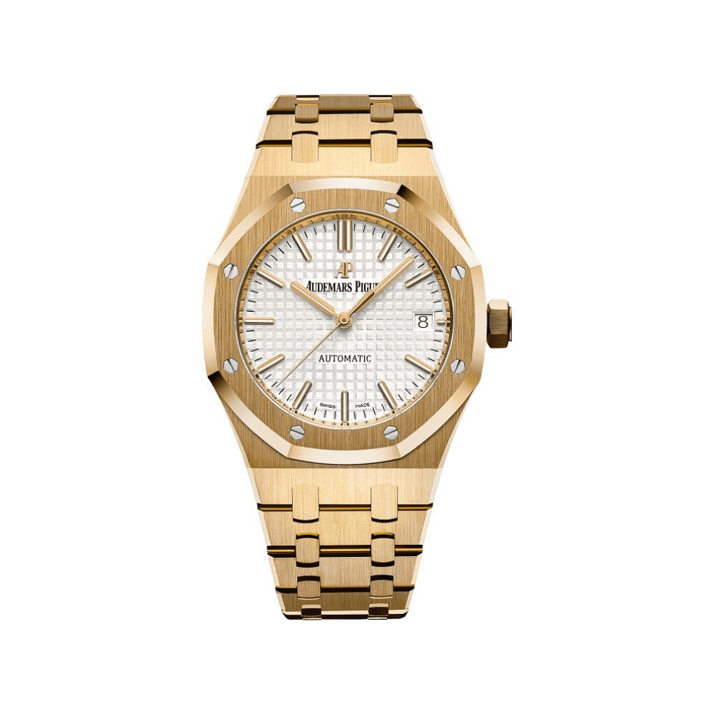 Audemars Piguet Royal Oak Selfwinding 15450BA.OO.1256BA.01 Yellow Gold White Dial - View 2