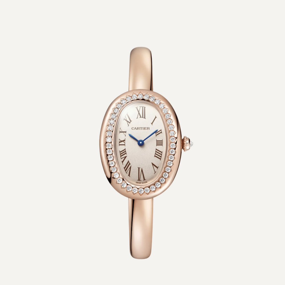 Cartier Baignoire Small WJBA0042 'Ladies' Rose Gold Silvered Dial Diamond Bezel Quartz (2024) - View 3
