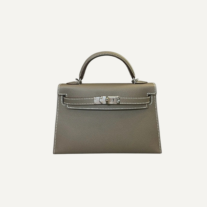 Kelly II Sellier Mini 20 Epsom Etoupe Palladium Hardware - View 5