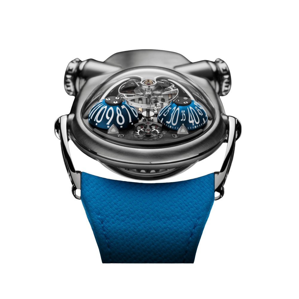 MB&F 100T036 Horological Machine No.10 'Bulldog' Titanium Blue Dial - View 2