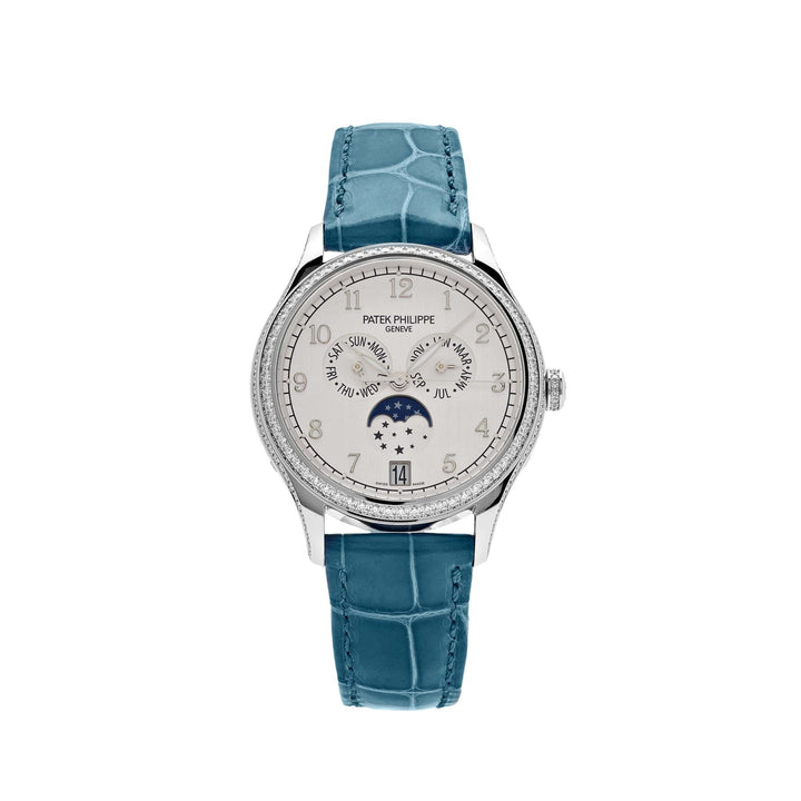 Patek Philippe Complications 4947G-010 Calendario Anual Oro Blanco Esfera Plateada