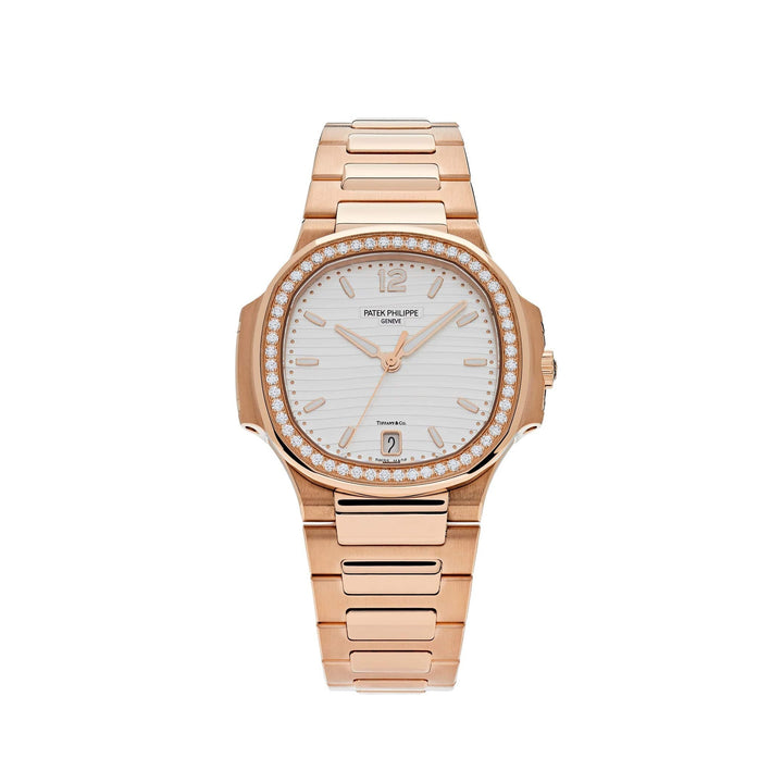 Patek Philippe Nautilus 7118/1200R-001 'Ladies Automatic Tiffany & Co.' Rose Gold Diamond Bezel - View 3