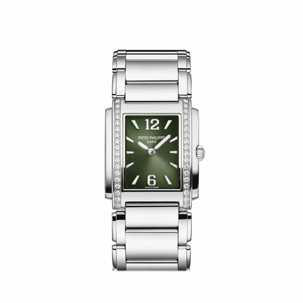 Patek Philippe Twenty-4 4910/1200A-011 'Ladies' Stainless Steel Green Diamond Dial Quartz - View 5