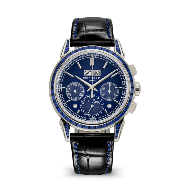 Patek Philippe Grand Complications 5271/11P-010 Perpetual Calendar Chronograph Platinum Baguette Sapphires (2023) - View 3