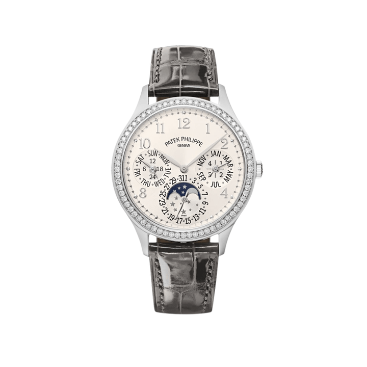 Patek Philippe Grand Complications 7140G-001 Perpetual Calendar Diamond Bezel Cream Dial - View 6