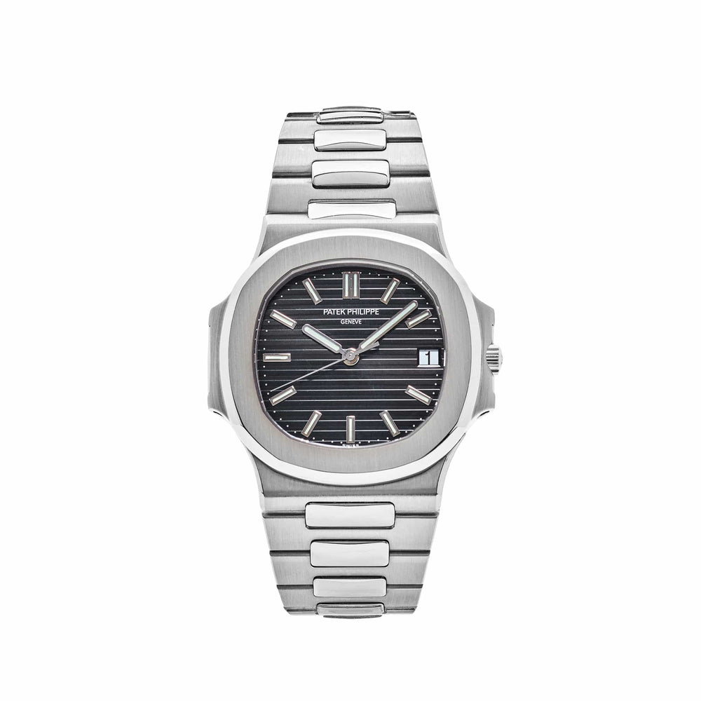 Patek Philippe Nautilus 3711/1G-001 Date White Gold Black Dial - View 8
