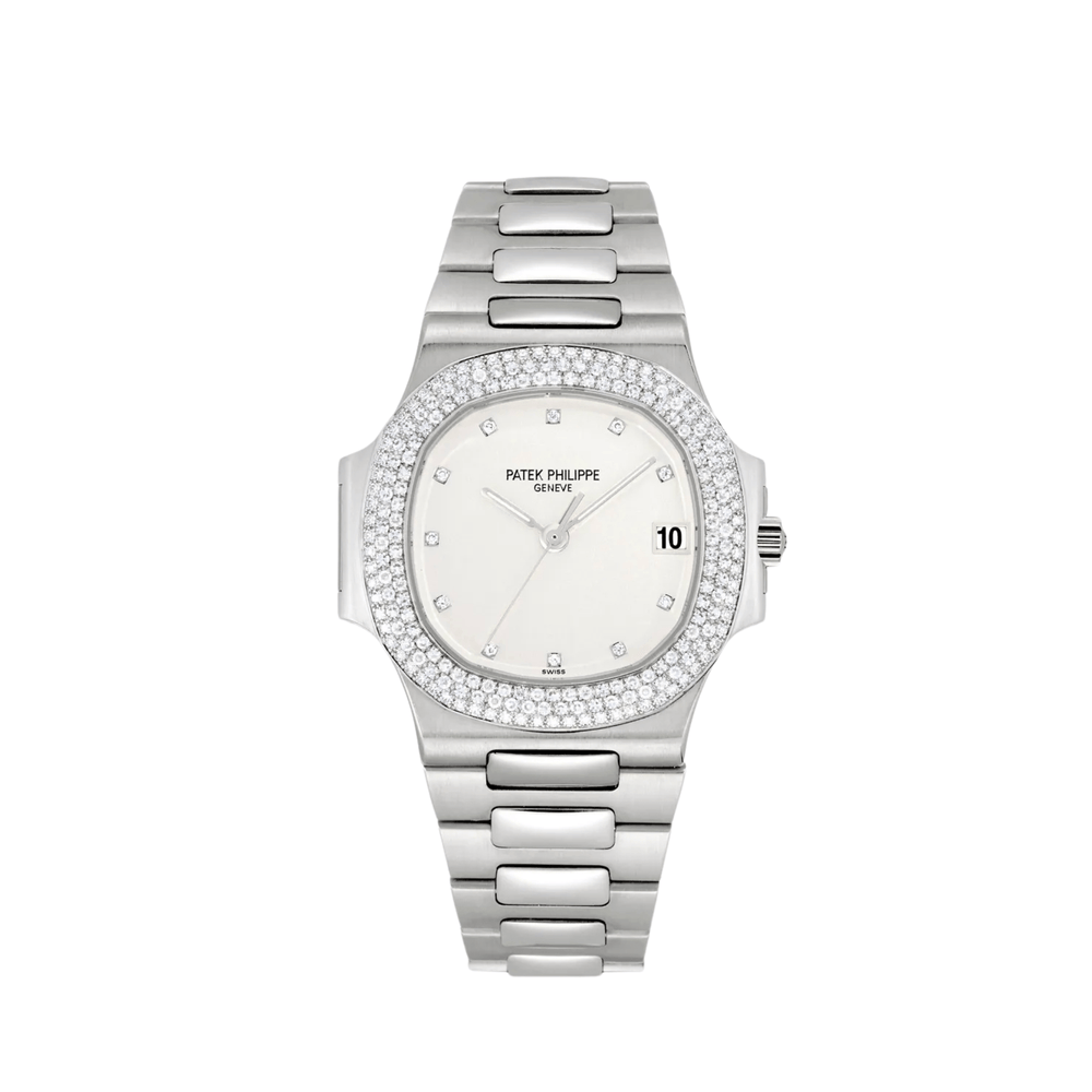 Patek Philippe Nautilus 3800/4G-001 White Gold White Dial Diamond Set (2004) - View 2