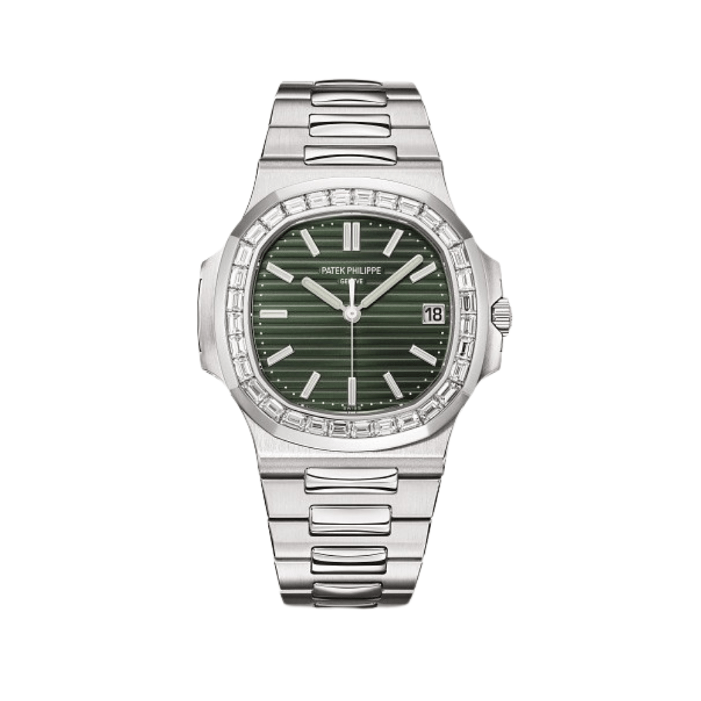 Patek Philippe Nautilus 5711/1300A Stainless Steel Green Dial Diamond Bezel - View 10