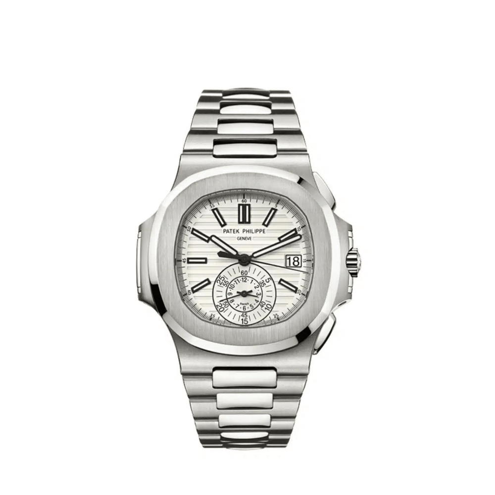 Patek Philippe Nautilus 5980/1A-019 Chronograph Date Stainless Steel White Dial - View 3