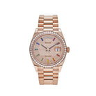 Rolex Day-Date 128345RBR Rose Gold Rainbow Diamond Pave Dial (2021) - View 2