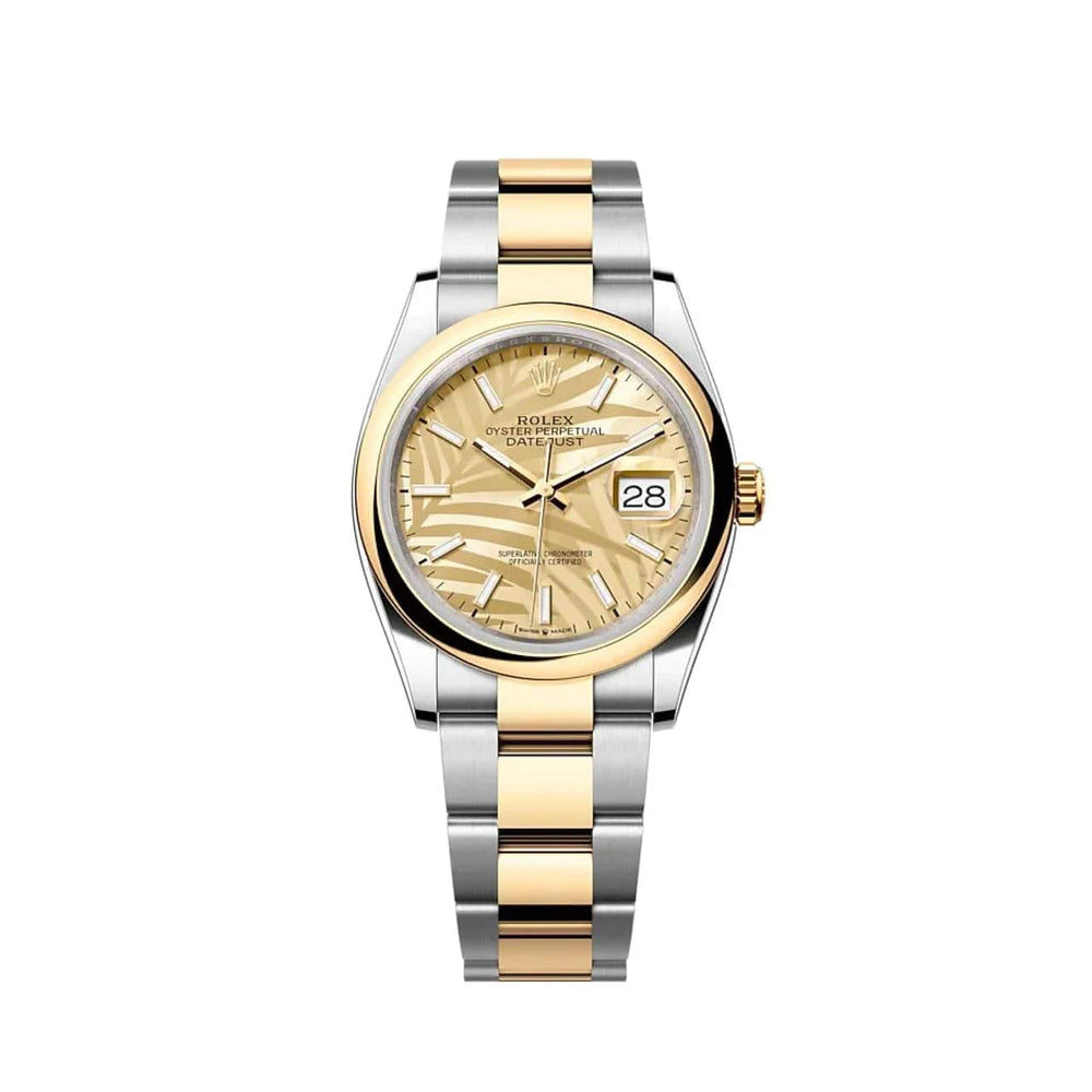 Rolex Datejust 126203 Two-Toned Yellow Gold Stainless Steel Palm Motif Dial (2022) - View 8