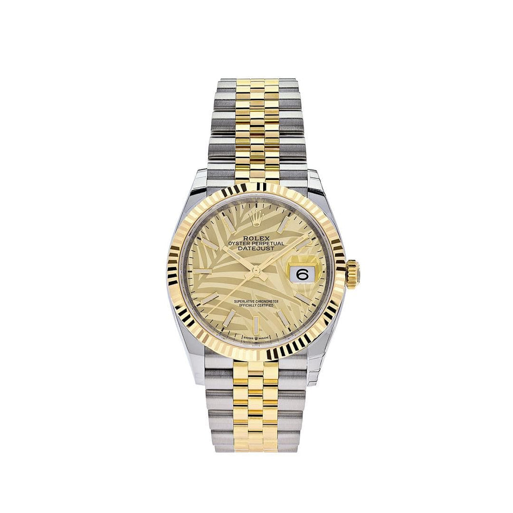 Rolex Datejust 126233 Stainless Steel Yellow Gold Palm Motif Dial Jubilee - View 4