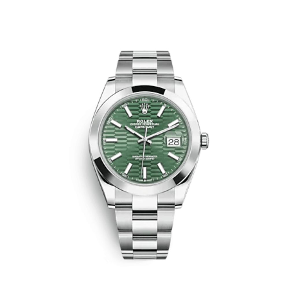 Rolex Datejust 126300 Stainless Steel Green Fluted-Motif Dial Oyster (2023) - View 6