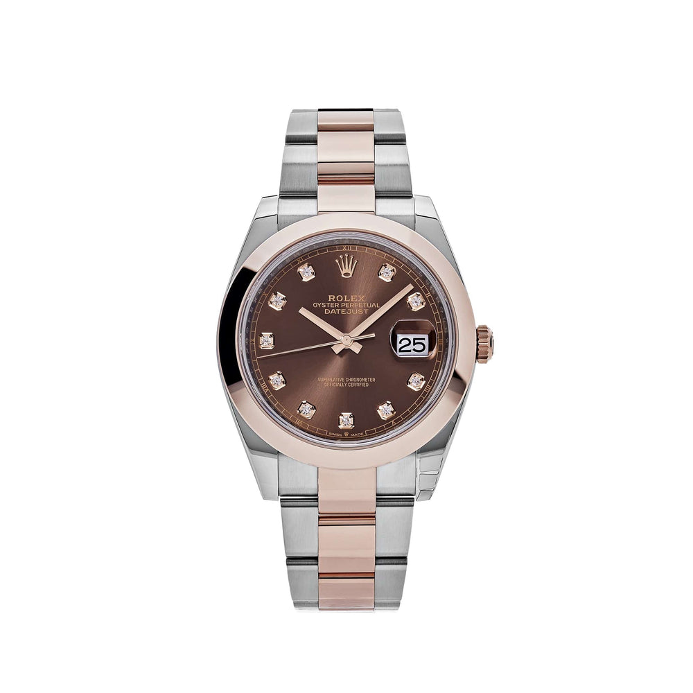 Rolex Datejust 126301 Rose Gold Stainless Steel Chocolate Diamond Dial (2023) - View 13