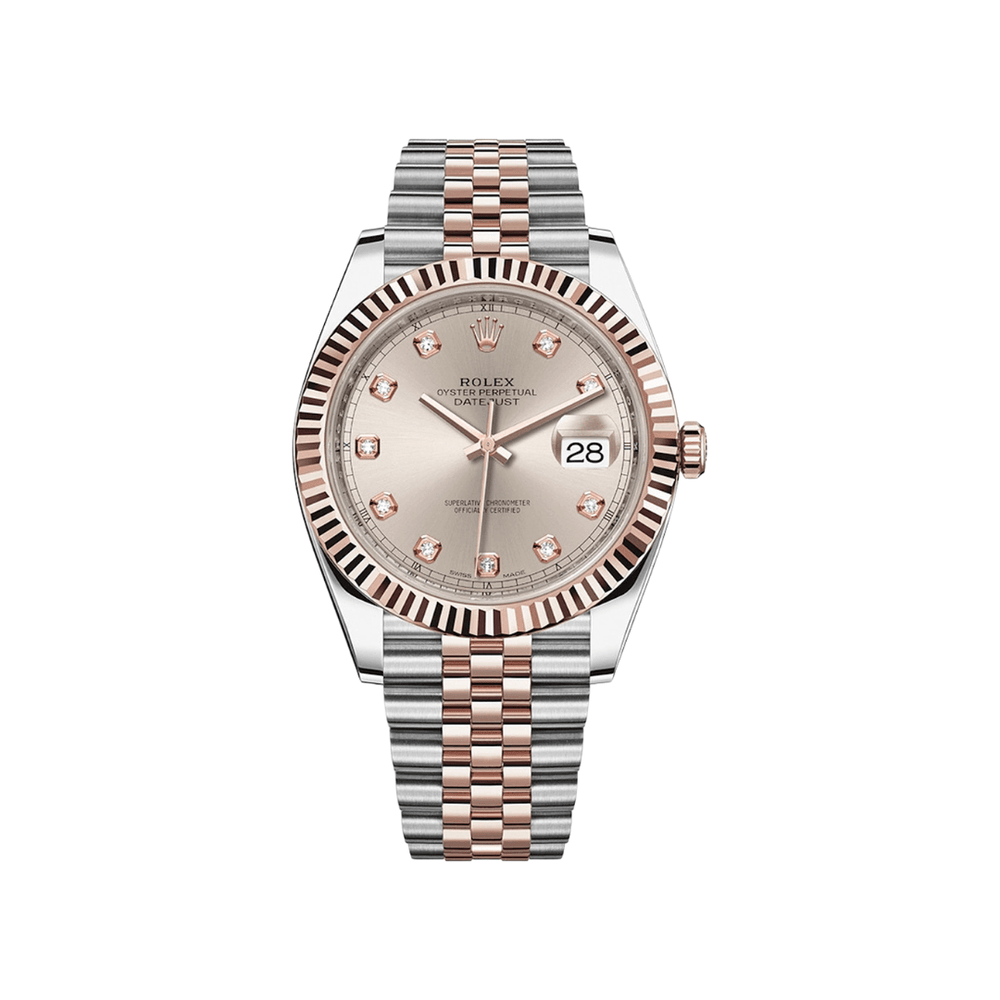 Rolex Datejust 126331 Rose Gold Stainless Steel Sundust Diamond Dial Jubilee - View 2