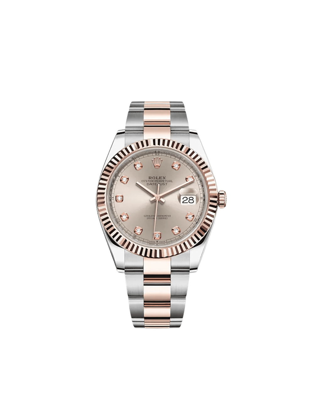 Rolex Datejust 126331 Rose Gold Stainless Steel Sundust Diamond Dial (2022) - View 6