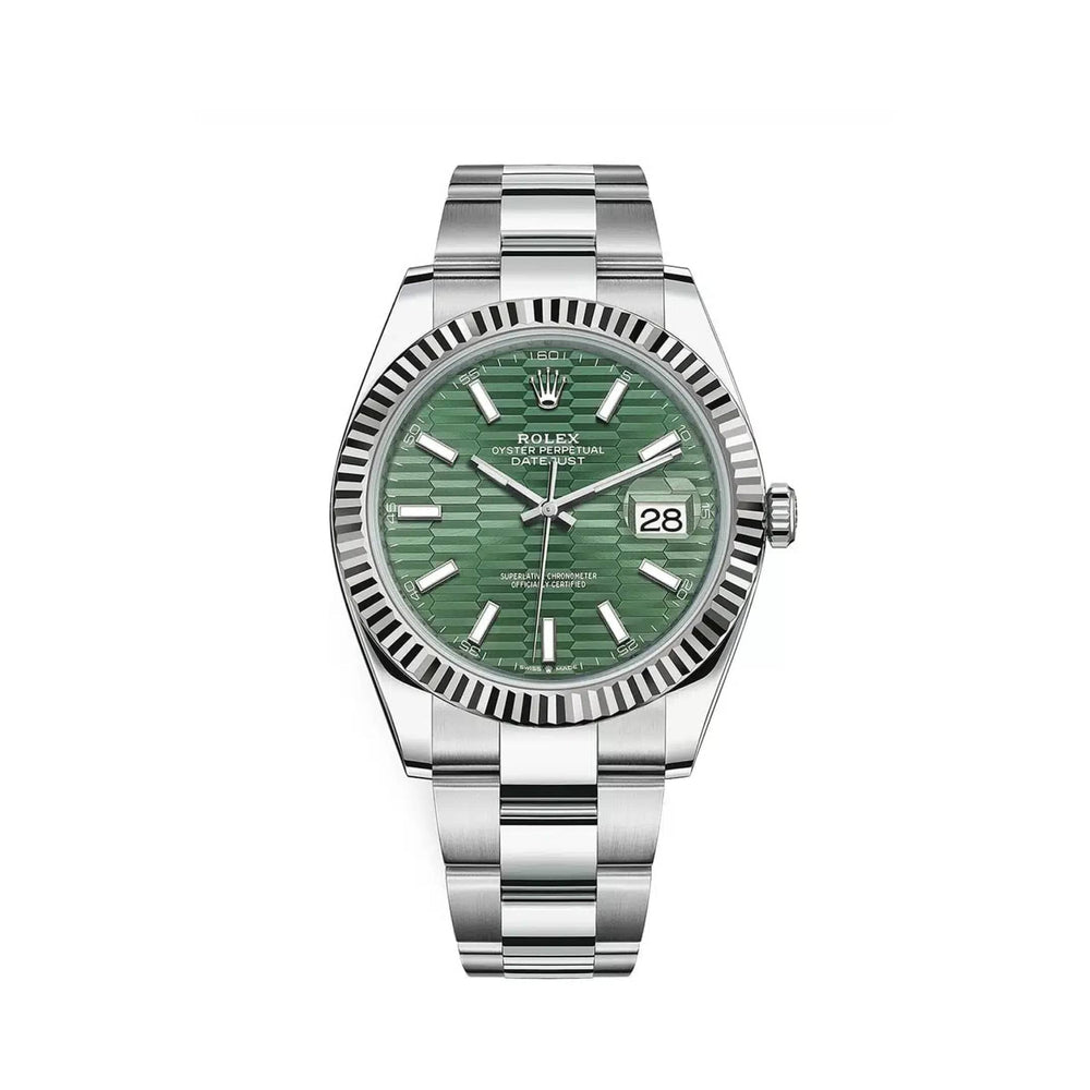 Rolex Datejust 126334 Stainless Steel Green Motif Dial Oyster - View 10