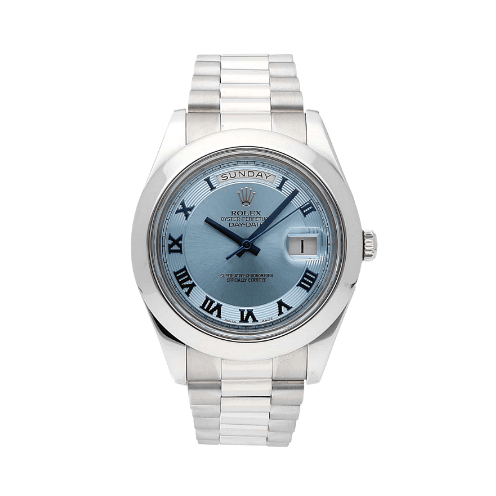 Rolex Day-Date 218206 Platinum Ice Blue Dial - View 2