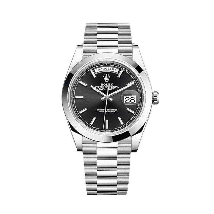 Rolex Day-Date 228206 Platinum Black Dial - View 2