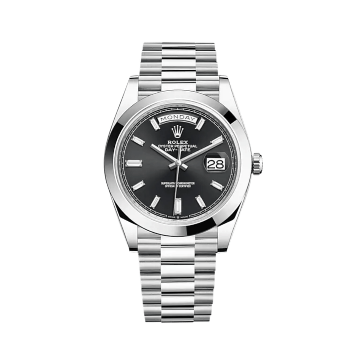 Rolex Day-Date 228206 Platinum Black Diamond Dial - View 2