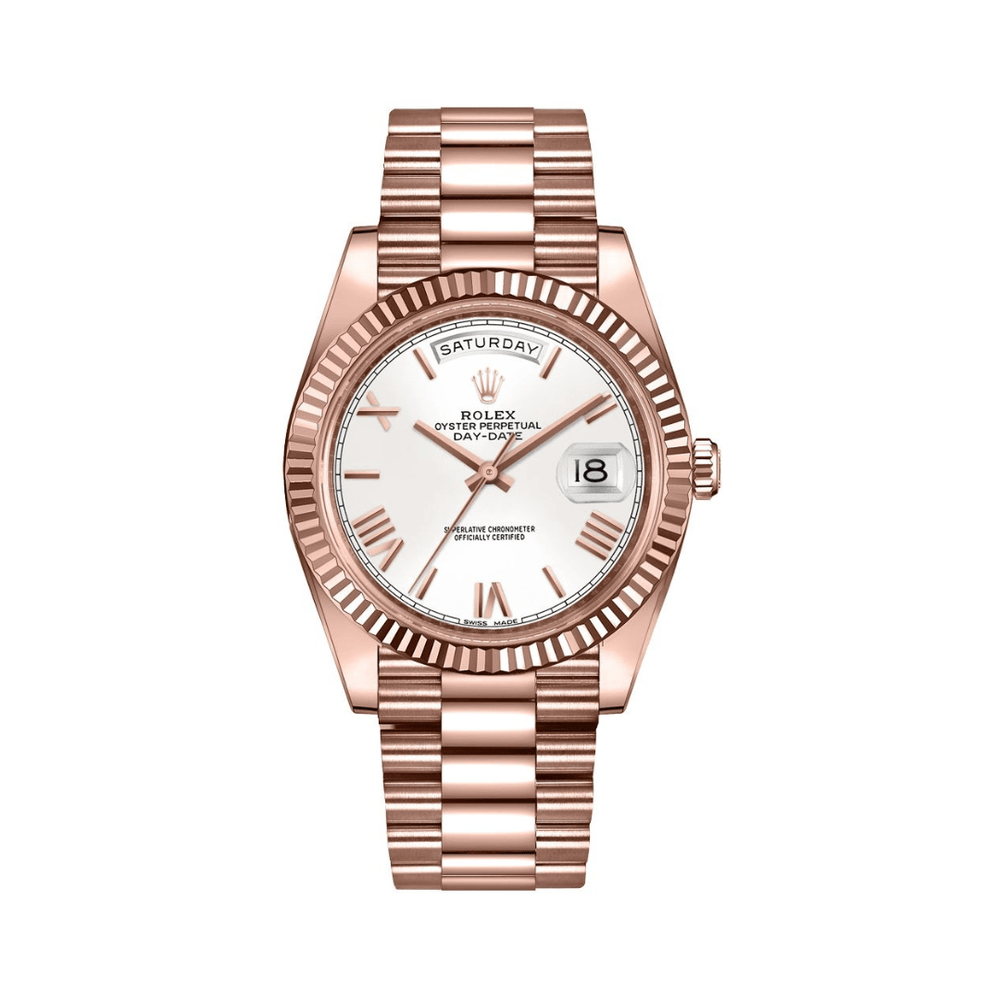Rolex Day-Date 228235 Rose Gold White Roman Dial - View 6