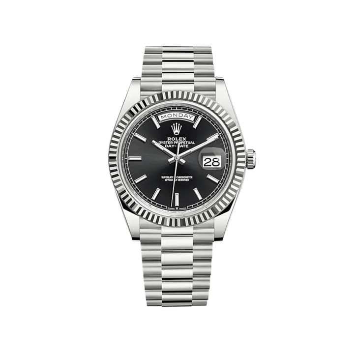 Rolex Day-Date 228239 White Gold Black Dial - View 2