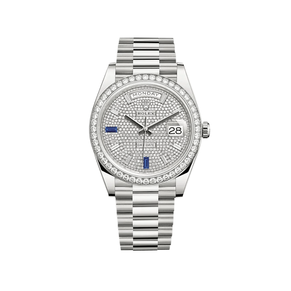 Rolex Day-Date 228349RBR White Gold Diamond Bezel Diamond-Paved Dial - View 2