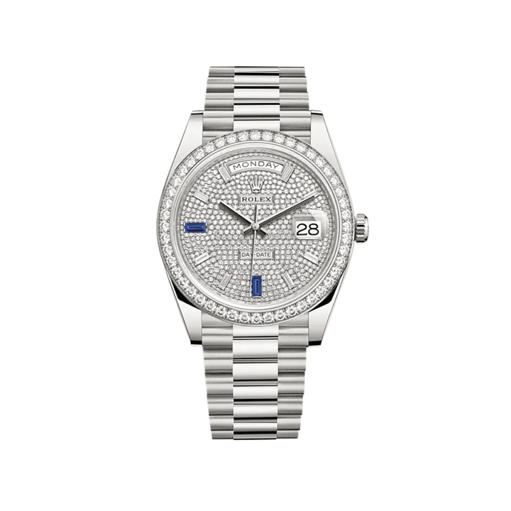 Rolex Day-Date 228349RBR White Gold Diamond Bezel Diamond-Paved Dial - View 2