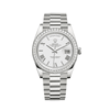Rolex Day-Date 228349RBR White Gold Diamond Bezel White Dial