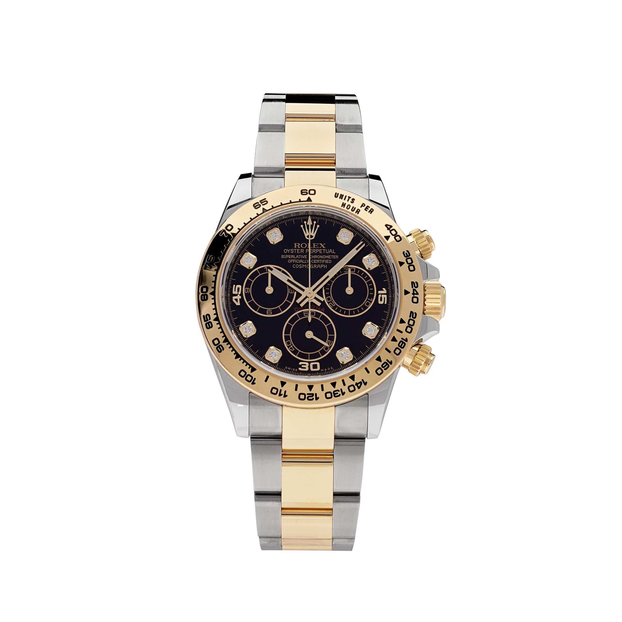 Rolex Daytona 116503 Yellow Gold Stainless Steel Black Diamond