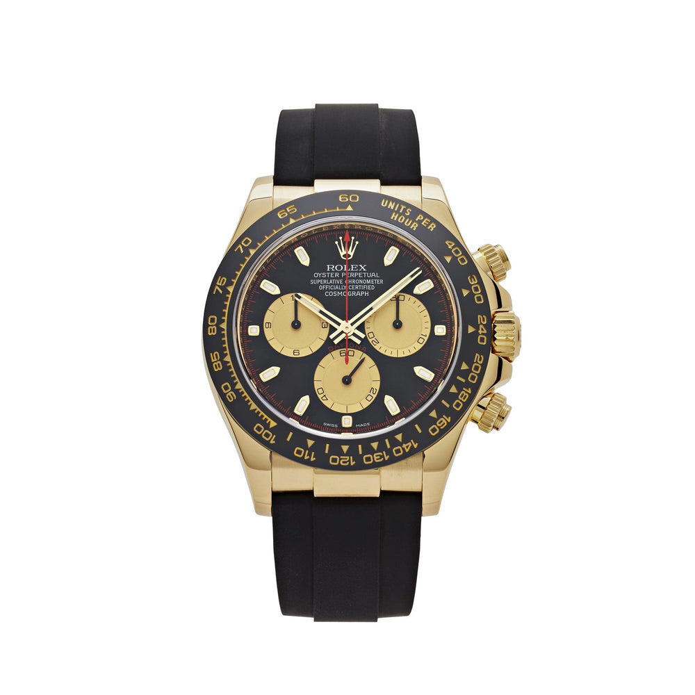 Rolex Daytona 116518LN 'Paul Newman' Yellow Gold Black Dial - View 8