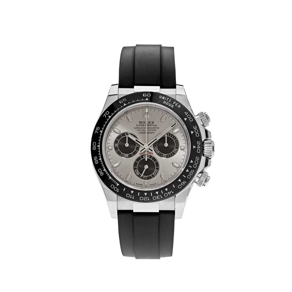Rolex Daytona 116519LN White Gold Steel and Black Dial Oysterflex (2022) - View 13