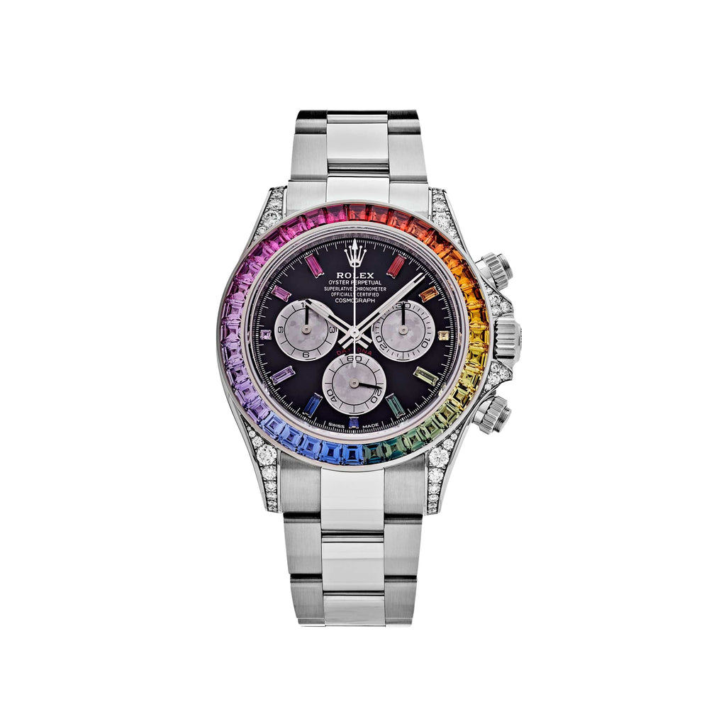 Rolex Daytona 116599RBOW 'Rainbow' White Gold Black Dial Sapphire Bezel (2023) - View 13