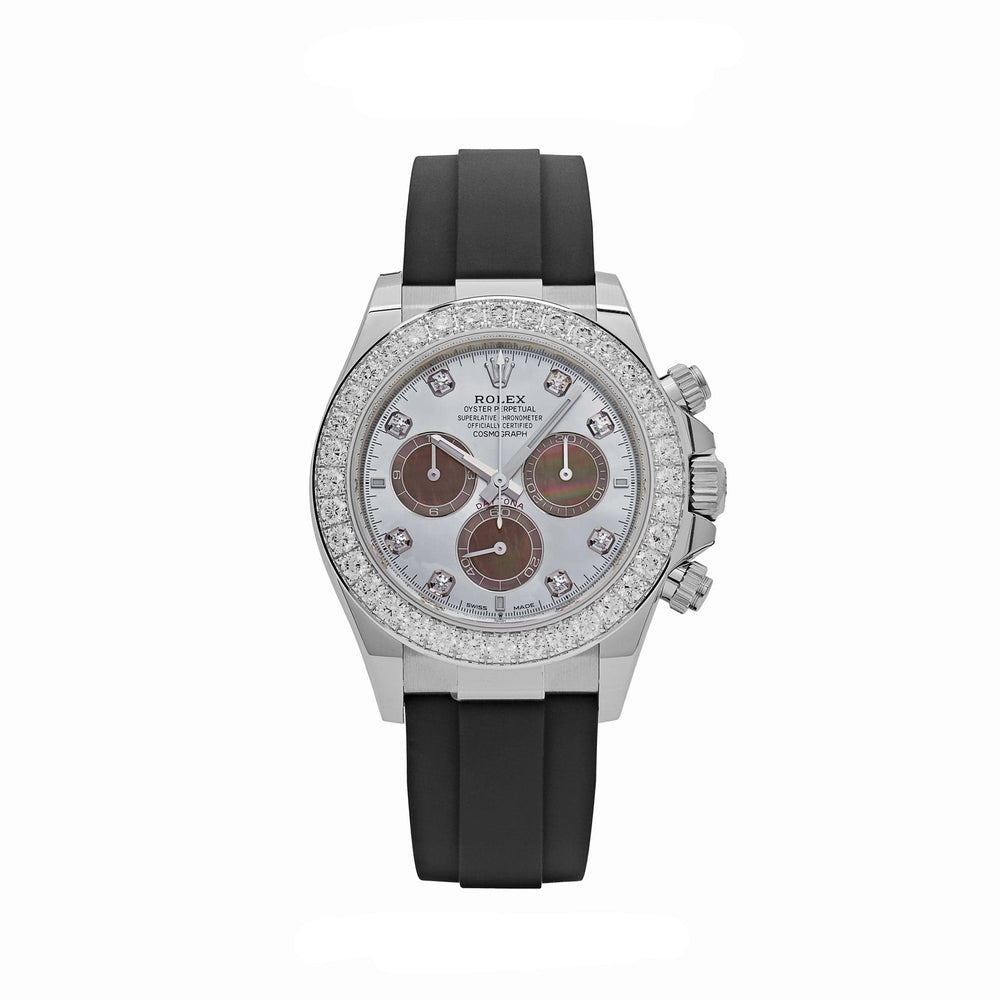 Rolex Daytona 126589RBR White Gold Diamond Mother of Pearl Dial Diamond Bezel - View 13